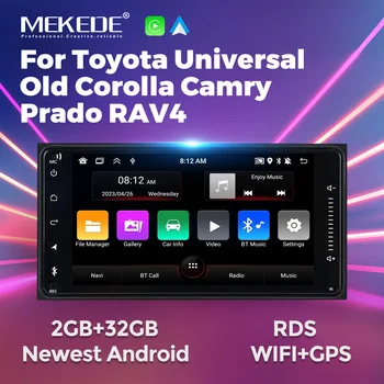 7 inç Kablosuz Carplay Android oto Araba Radyo Toyota Corolla Camry Vios Taç RAV4 multimedya oynatıcı 2din DSP GPS Navigasyon