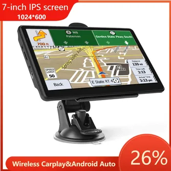 7 İNÇ Dokunmatik Ekran Kablosuz Carplay Android Oto Araba GPS Navigasyon FM Verici Bluetooth Araç Video Oynatıcı Otomatik Stereo