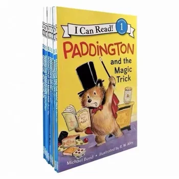 8 Kitap / set İngilizce resimli kitap Okuyabilir Paddington Karikatür Hikaye Kitabı Çocuklar Erken Eğitim çocuk Öğrenme Kitabı Eklemek Ses