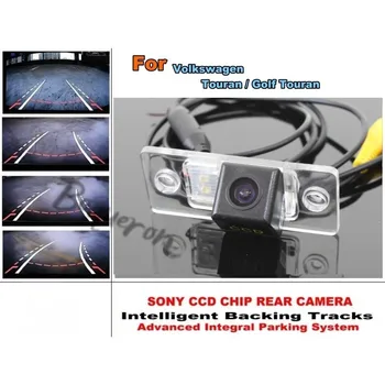 Akıllı Araba park kamerası / Volkswagen Touran / Golf Touran 2003 ~ 2010 Dinamik Tragectory Arka Kamera CCD Gece Görüş