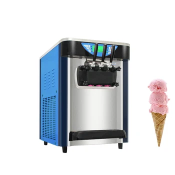 Akıllı Operasyon Tedarikçisi Üç Kafa Yumuşak Dondurma Makinesi otomatı
