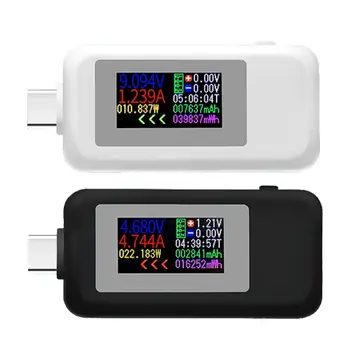 Akım Monitör Güç Ölçer KWS - 1902C Tip-C USB Test Cihazı 0-5A 4-30V Renkli Ekran Cep Telefonu Bilgisayar Dropship