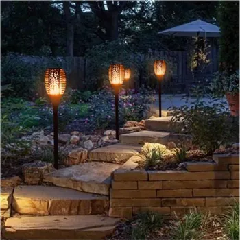 Alev güneş meşale ışıkları dans titrek lamba Mpow Yeni LED su geçirmez güneş enerjili lamba dekorasyon Bahçe yol kenarı ışıkları çim lambası