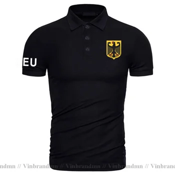 Almanya polo gömlekler Deutschland Alman DEU Giyim Erkekler Kısa Kollu Marka Üstleri Ülke Bayrağı Tasarım Pamuk Tees Ulus Takım Yeni