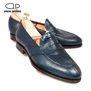 Amca Saviano Lüks loafer ayakkabılar Erkekler Moda Hakiki Deri Düğün Parti En Iyi erkek ayakkabısı Tasarımcı İtalyan Erkekler Elbise Ayakkabı