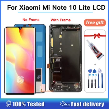 AMOLED LCD ekran Orijinal Xiaomi Mi Not İçin 10 Lite LCD Xiaomi Mi not İçin 10 LCD ekran LCD Ekran Dokunmatik sayısallaştırıcı tertibatı