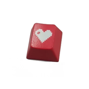 anahtar Kapağı için Kırmızı Piksel Kalp Kare Oyun PBT Kiraz Keyca P9JB