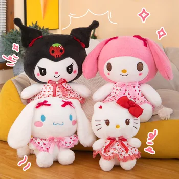 Anime Sanrio Hello Kitty peluş oyuncak Sevimli Yeni Kuromi Benim Melody Cinnamoroll Peluş Yastık çocuk doğum günü hediyesi noel hediyesi