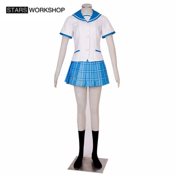 Anime STRİKE KAN Himeragi Yukina Cosplay Kostüm okul üniforması Denizci Elbisesi Cadılar Bayramı Karnaval Parti Kıyafetleri