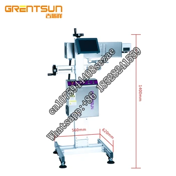 Ansor Mürekkep Püskürtmeli Üretim Hattı UV Fiber için Co2 Galvo CNC işaretleme Oyma Makinesi Yerinden