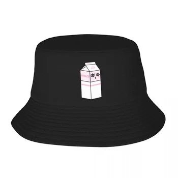 APEACH Süt Karton Pembe Kova Şapka Panama Çocuklar İçin Bob Şapka Moda Balıkçı Şapka Yaz Plaj Balıkçılık Unisex Kapaklar