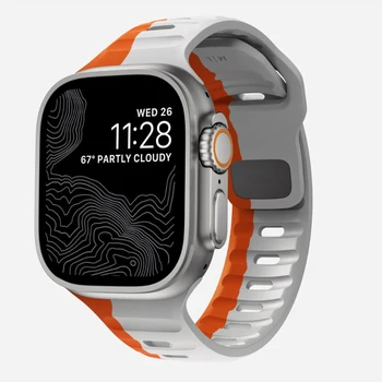 Apple Watch için kayış Ultra 9 8 SE 7 6 5 4 Serisi Yumuşak Silikon Spor Su Geçirmez Bant Apple Watch için 49 45 44 40 38 41 42mm