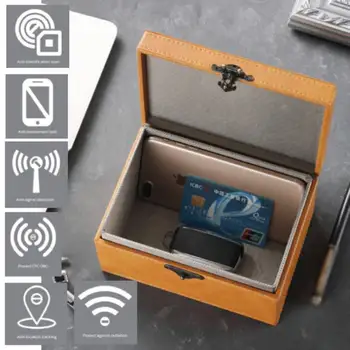 Araba Anahtarsız Sinyal Engelleyici Kutusu Anti-Hırsızlık Anahtarlık Koruyucu Kılıf Radyasyon geçirmez Cep Telefonu Faraday Kutusu