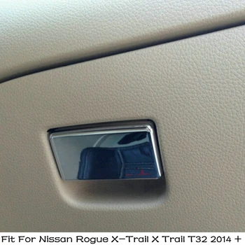 Araba Eldiven saklama kutusu Kolu Sequins Kapak Trim İç Tamir Kiti Aksesuarları Nissan Rogue X-Trail X Trail T32 2014 - 2019