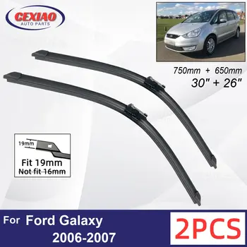 Araba sileceği Ford Galaxy 2006-2007 İçin Ön Cam Silecek Lastikleri Yumuşak Kauçuk Cam Silecekleri Otomatik Ön Cam 30 
