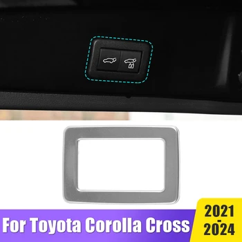 Araba Styling Arka Kapı Gövde Anahtarı Düğmesi krom çerçeve Trim Toyota Corolla Çapraz XG10 2021~2024 2022 2023 Hibrid Aksesuarları
