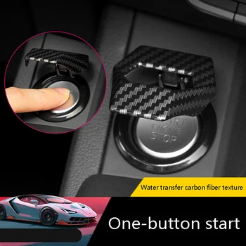 Araba Tek tuşla Çalıştırma Kapağı Motor Çalıştırma Durdurma Anahtarı düğme kapağı Anahtarı Koruyucu Kapak Anti-scratch Dekoratif Kapak