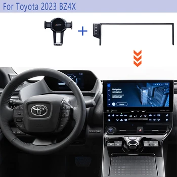 Araba telefon tutucu Toyota BZ4X 2023 Ekran Sabit Navigasyon Braketi Tabanı Kablosuz Şarj telefon standı Araba Aksesuarları