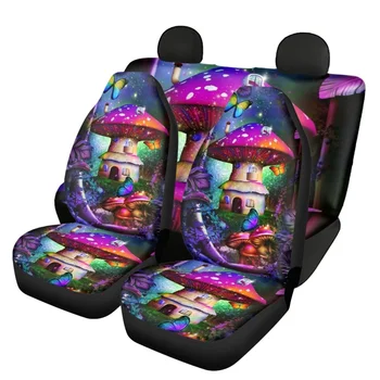 Araba Ön / Arka klozet kapağı s Galaxy Kelebek 3D Desen Elastik Kaldırmak oto koltuk kılıfı Fantezi Mantar kolay Temiz klozet kapağı