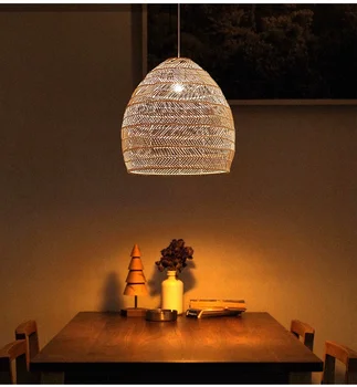Asya Sanat kolye ışıkları Bambu Asılı Lamba askılı restoran lambası Otel projesi için Asılı Mutfak lambası aydınlatma armatürleri