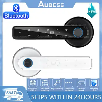 AUBESS TTLock Bluetooth APP Akıllı Asma Kilit parmak izi kilidi Anahtarsız Mini Çanta İle Parmak İzi Akıllı Ev elektronik dış kapı kilidi