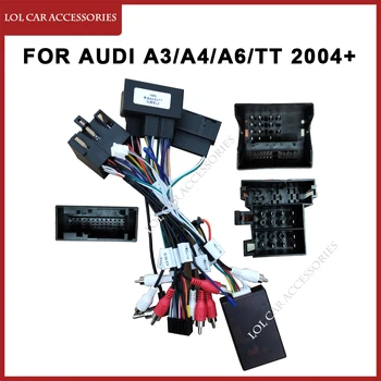 Audi için A3 / A4 / A6 / TT 2004-2008 Araba Radyo GPS MP5 Oynatıcı Android Güç Kablosu Canbus Paneli Dash Çerçeve Kablo Demeti