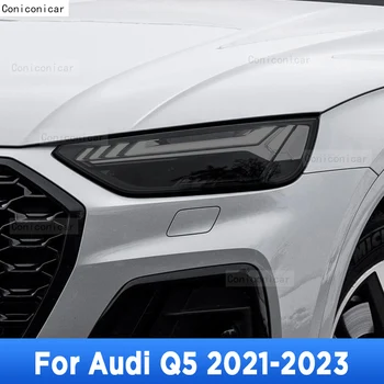 Audi için Q5 2021-2023 TPU Araba Dış Farlar Anti-Scratch koruyucu film Kapak Farlar Tamir Aksesuarları Sticker