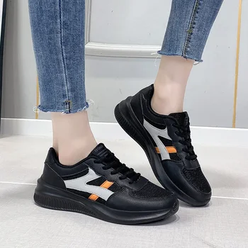 Ayakkabı Markaları Kadın 2023 Spor Nefes Örgü gündelik ayakkabı Dantel-up vulkanize ayakkabı Bayanlar Platformu Sneakers Kadın Ayakkabı