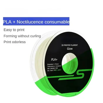Aydınlık PLA Filament, Kızdırma PLA Filament 1.75 mm 3D Yazıcı Filament,1kg Makara (2.2 lbs), Fit FDM Yazıcı Yeşil/Mavi Karanlıkta Glow