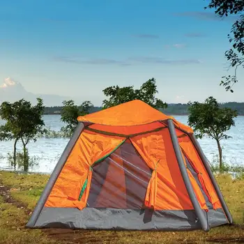 Açık Şişme Çadır Kamp Katlanır Otomatik Kurulum Gölge Barınak Yağmur Geçirmez Güneş Geçirmez su geçirmez sırt çantasıyla çadır Dişli