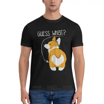 Aşk Corgi Butt köpek Temel T-Shirt düz siyah t shirt erkek erkek grafik t-shirt anime