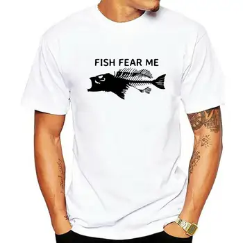 Balık Korku Bana Bas İskelet Balıkçılık T-Shirt