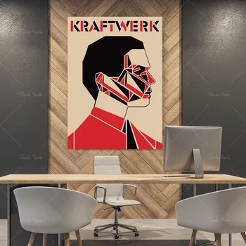 Bauhaus tarzı minimalist Kraftwerk Poster Baskı