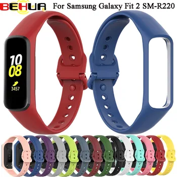 BEHUA Silikon Spor Band Sapanlar Samsung Galaxy Fit 2 İçin SM - R220 Bilezik Yedek Watchband Samsung Galaxy Fit2 Correa