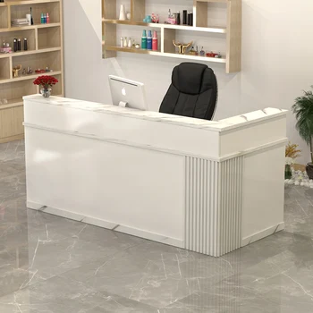 Beyaz Ön Resepsiyon Masası Podyum Modern Klinik Ödeme Kasiyer Bar Sayacı Salon Dükkanı Mueble Para Negocio İskandinav Mobilya