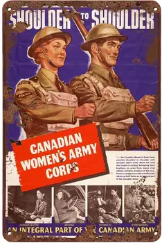 Birinci Dünya Savaşı Bir Teneke İşareti Metal Poster Kanadalı kadın Ordusu Retro Vintage Metal Teneke İşareti birinci Dünya savaşı İşaretleri ve Ev Bar Mutfak