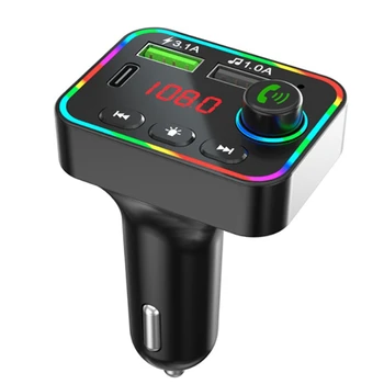 Bluetooth 5.0 Araç FM Verici MP3 Çalar Kablosuz Handsfree Araç Kiti Alıcı Adaptörü İle PD USB Telefon Şarj Cihazı