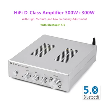 BRZHIFI TPA3255 Yüksek güç HıFı D Sınıfı Amplifikatör 300W+300W Güçlü Bas İle QCC3034 Bluetooth 5.0