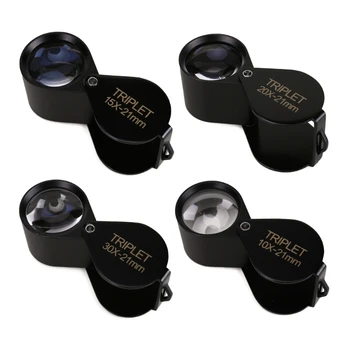 Büyüteç 10X / 15X / 20X / 30X Göz Büyüteç Büyüteç Büyüteç Lens Takı Paraları Pullar Muayene Okuma Bilim