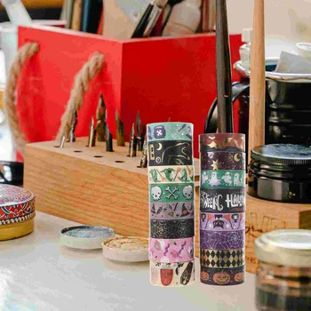 Cadılar bayramı Elemanı Bant DIY El Sanatları Bant Günlük İşçiliği Bant Dekoratif Scrapbooking Çıkartmaları Yapışkan Maskeleme Bandı