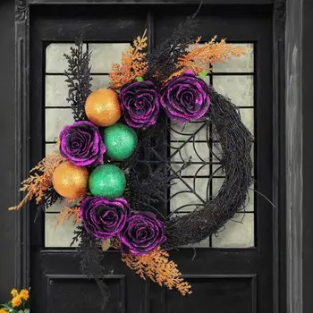 Cadılar bayramı Çelenk Ön Kapı Cadılar Bayramı Çelenk Kullanımlık Ön Kapı Kolye Cadılar Bayramı Kapı Çelenkler Festivali Kutlama İçin