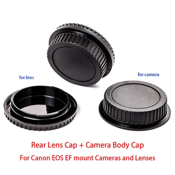 Canon EOS EF dağı Kameralar ve Lensler için, Arka Lens Kapağı + Kamera Gövde Kapağı Seti