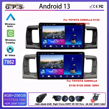 Carplay Radyo Android TOYOTA COROLLA İçin E130 E120 2000 - 2004 Otomotiv Dokunmatik Ekran 9 İnç Navigasyon 5G Bluetooth Ekran