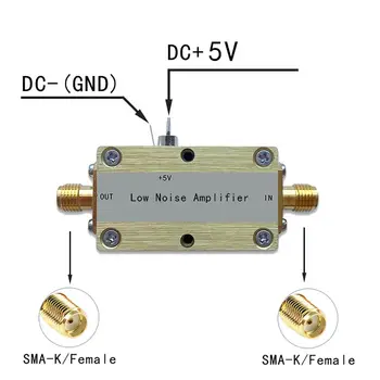 CNC Kabuk 50 M-4 GHz Geniş Bant Radyo Frekansı RF Düşük Gürültü Amplifikatör Modülü 90ma Düşük Güç Tüketimi SMA dişi konnektör