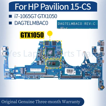 DAG7ELMBAC0 HP Pavilion 15-CS Laptop Anakart L67281-601 L67281-601 L76579-601 ı7-1065G7 GTX1050 Dizüstü Anakart
