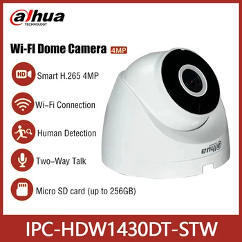 Dahua POE Kamera 4MP Sabit odak Desteği İki yönlü konuşma Göz Küresi Mini Kamera Akıllı H. 265 wifi gözetim kamera IPC-HDW1430DT-STW