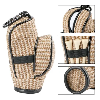 Desenli Golf Topu Bel Taşınabilir Çok fonksiyonlu Alet saklama çantası mini bilya Çantası Tutabilir 3 Topları