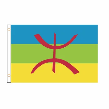 Destek özelleştirme Berber Kuzey Afrika Bayrağı Amazigh Bayrak Afiş 2ft * 3ft 3ft * 5ft Kutlama bir İşareti Yüksek Dekorasyon QZ-013