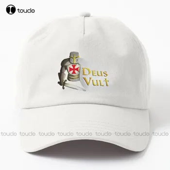 Deus Vult Tapınak Şövalyesi Baba Şapka Erkek Kovboy şapkaları Kişiselleştirilmiş Özel Unisex Yetişkin Genç Gençlik Yaz Açık Kapaklar güneş şapkaları Sanat