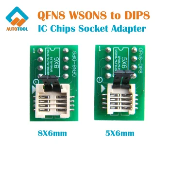 DFN8 WSON8 QFN8 To DIP8 IC Cips Soket Adaptörü 6 * 5mm 6 * 8 için CH341A TL866ıı Artı RT809H / F T48 T56 EZP2023 Programcı Araçları
